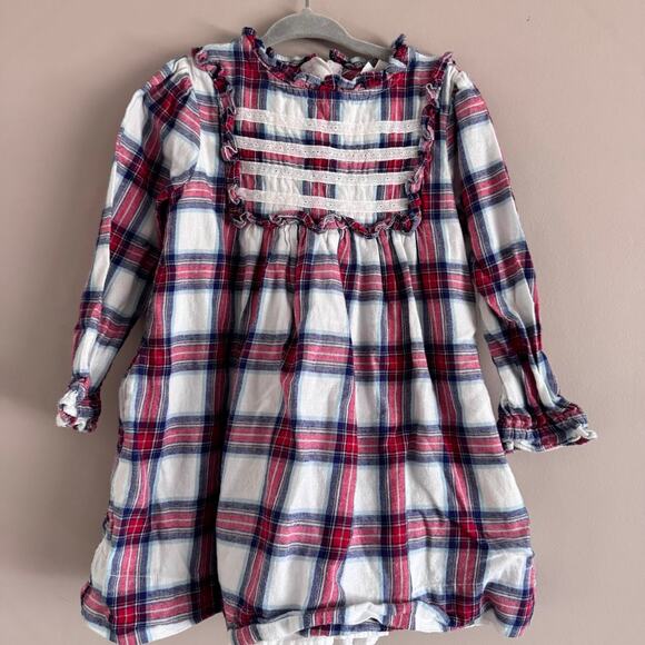 Mini Boden Other - Mini Boden Girl's Plaid Long Sleeve Dress Size 2-3Y